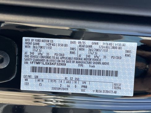 New 2025 Ford F150 XL w/ Equipment Group 103A High image 13