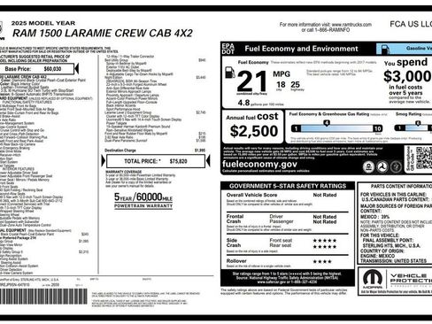 Used 2025 RAM 1500 Laramie w/ Night Edition image 2