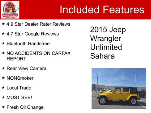 Used 2015 Jeep Wrangler Unlimited Sahara w/ Connectivity Group AWD/4WD image 5