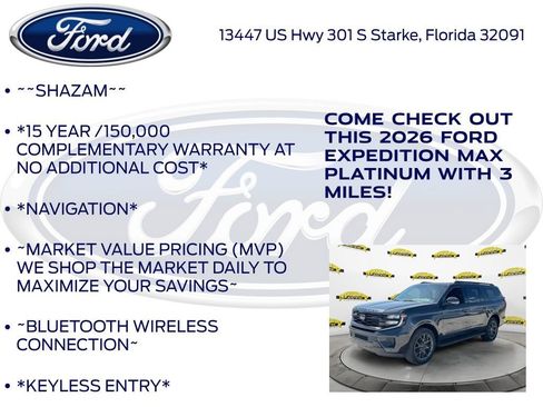New 2026 Ford Expedition Max Platinum w/ Stealth Appearance Package image 5