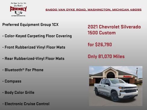 Used 2021 Chevrolet Silverado 1500 Custom AWD/4WD image 10