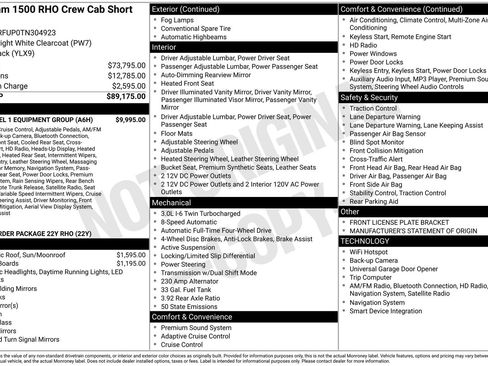 New 2026 RAM 1500 RHO w/ RHO Level 1 Equipment Group image 27