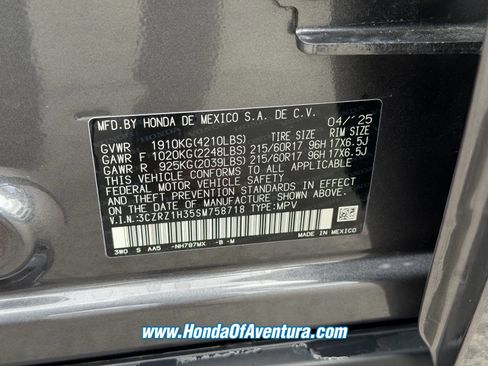 Certified 2025 Honda HR-V LX image 22