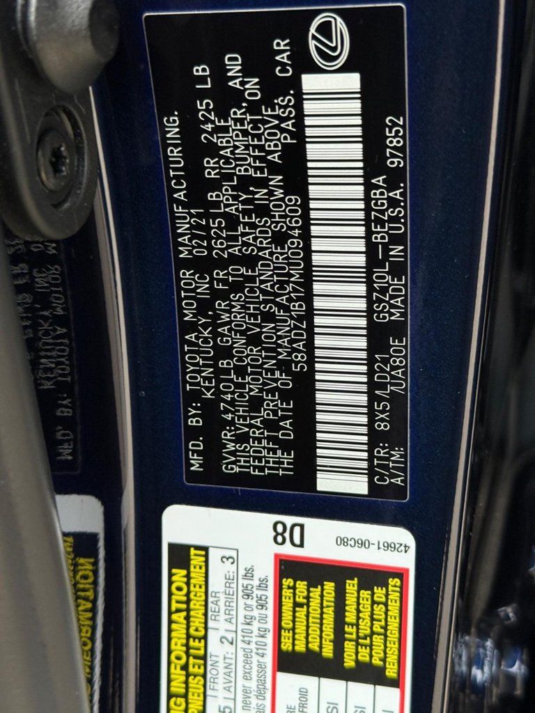 Used 2021 Lexus ES 350 w/ Premium Package FWD image 31