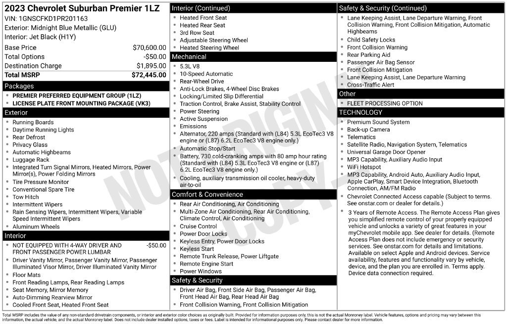 Certified 2023 Chevrolet Suburban Premier RWD image 37