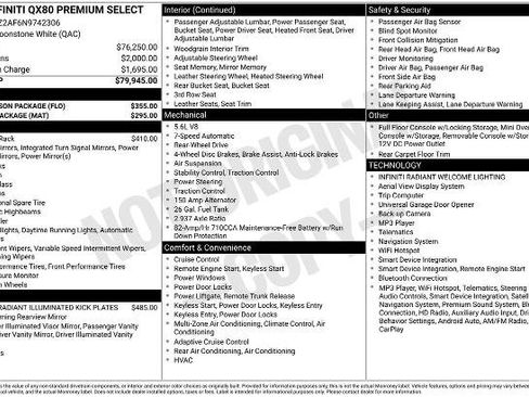 Certified 2022 INFINITI QX80 Premium Select w/ All-Season Package RWD image 27