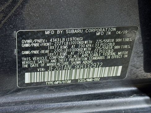 Used 2019 Subaru Crosstrek 2.0i Limited w/ Moonroof Package w/Navigation image 40