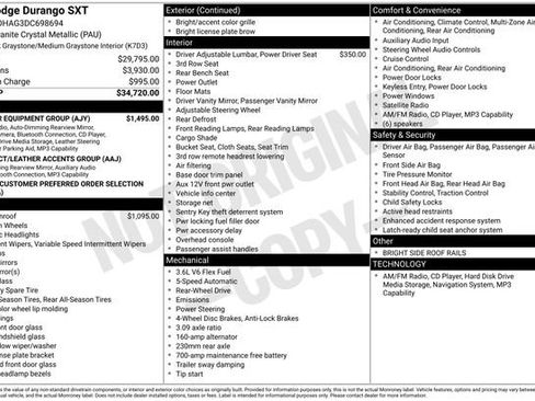 Used 2013 Dodge Durango SXT w/ Popular Equipment Group RWD image 5