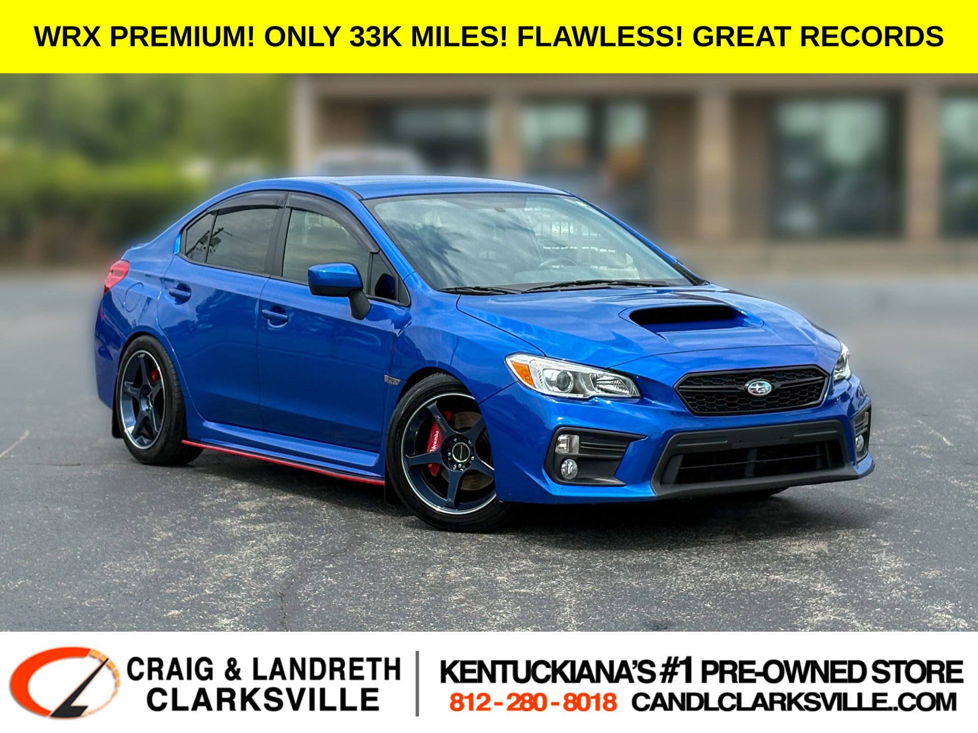 Used 2020 Subaru WRX Premium w/ Performance Package AWD/4WD image 1