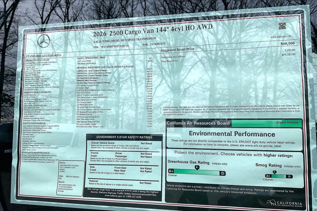 New 2026 Mercedes-Benz Sprinter 2500 image 13