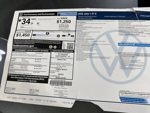 New 2026 Volkswagen Jetta S FWD image 40