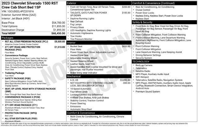 Used 2023 Chevrolet Silverado 1500 RST w/ RST All Star Premium Package AWD/4WD image 35