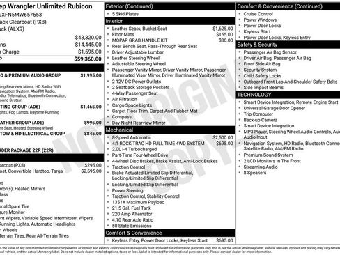 Used 2021 Jeep Wrangler Unlimited Rubicon AWD/4WD image 2