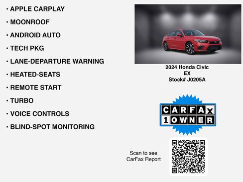 Used 2024 Honda Civic EX image 7