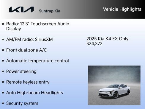 New 2025 Kia K4 EX image 7