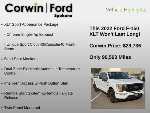 Used 2022 Ford F150 XLT w/ Equipment Group 302A High AWD/4WD image 24