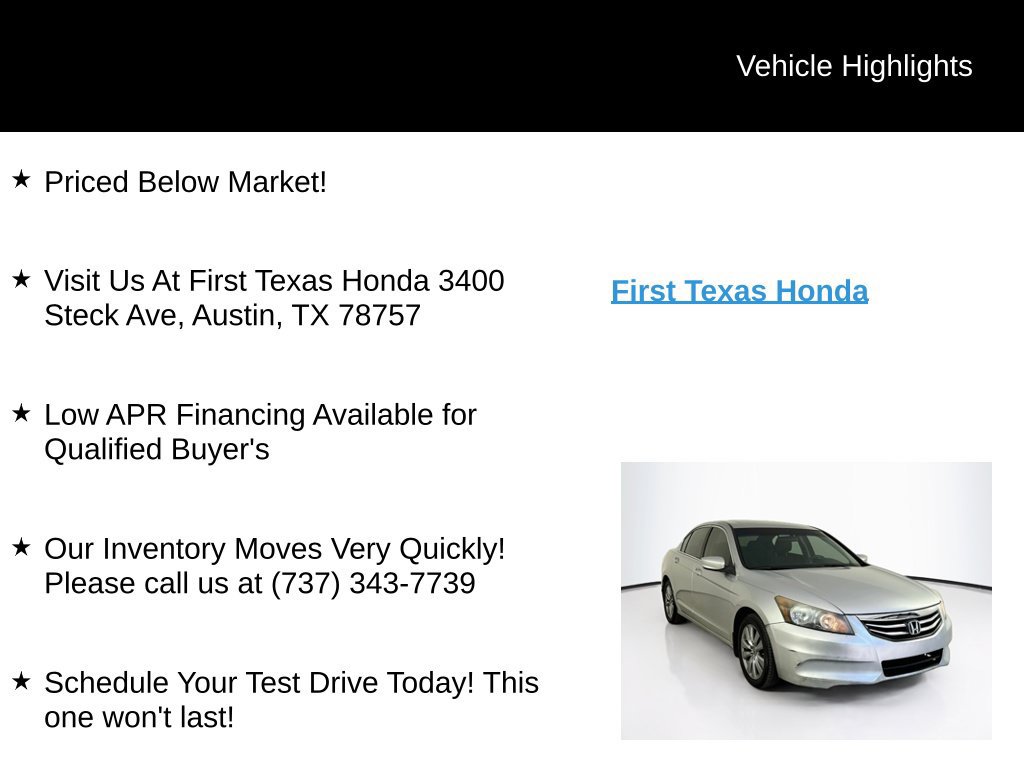 Used 2012 Honda Accord EX image 9