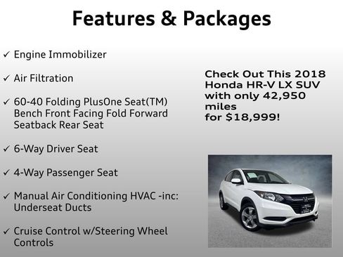 Used 2018 Honda HR-V LX image 8