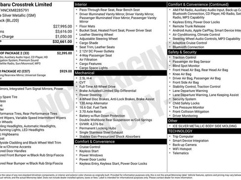 Used 2021 Subaru Crosstrek 2.5i Limited w/ Moonroof Package 2 image 6