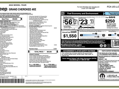 Used 2022 Jeep Grand Cherokee Limited 4xe w/ Luxury Tech Group II AWD/4WD image 3