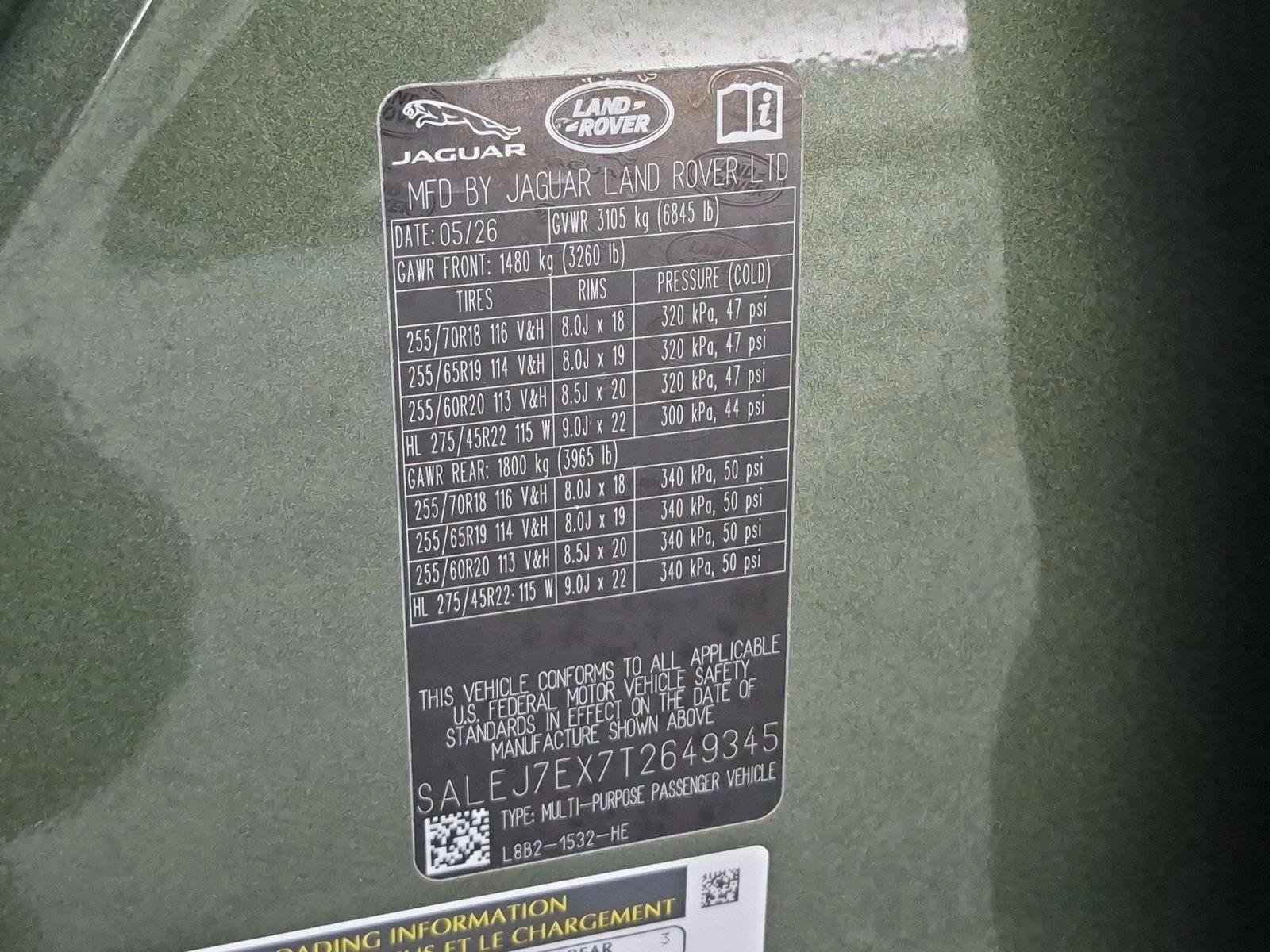 New 2026 Land Rover Defender 110 S AWD/4WD image 18