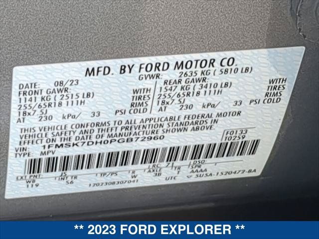 Used 2023 Ford Explorer XLT w/ Equipment Group 202A RWD image 24