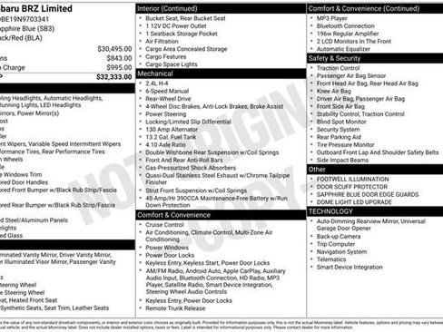 Used 2022 Subaru BRZ Limited image 33