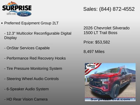 Used 2026 Chevrolet Silverado 1500 LT Trail Boss w/ LT Trail Boss Premium Package AWD/4WD image 15