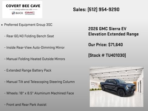 New 2026 GMC Sierra EV Elevation w/ Premium Package AWD/4WD image 7