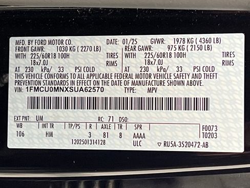 Used 2025 Ford Escape ST-Line image 66