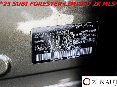 Used 2025 Subaru Forester Limited w/ Popular Package #1 AWD/4WD image 58