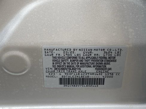 New 2025 Nissan Versa S w/ Trunk Package image 20