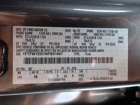 Used 2022 Ford F150 Lariat w/ Equipment Group 502A High AWD/4WD image 14