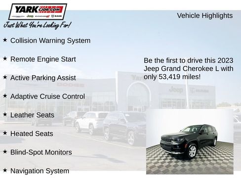 Certified 2023 Jeep Grand Cherokee L Limited AWD/4WD image 13