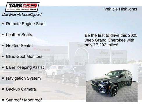 Certified 2025 Jeep Grand Cherokee Limited w/ Luxury Tech Group II AWD/4WD image 13