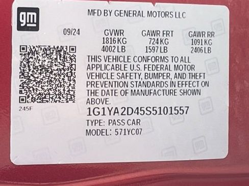 Certified 2025 Chevrolet Corvette Stingray Coupe w/ 1LT image 20