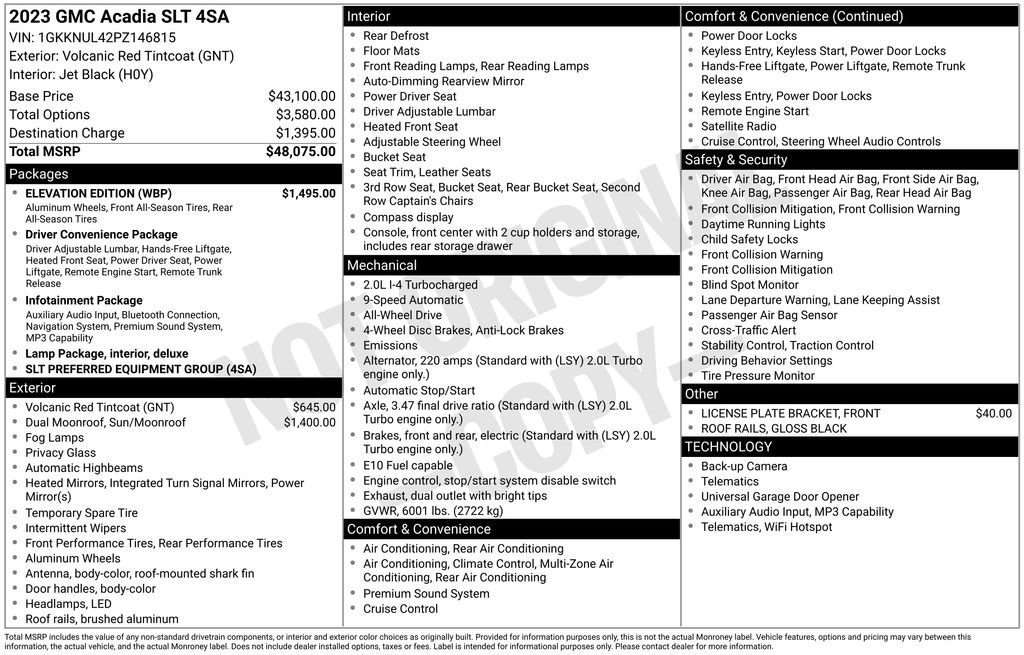 Certified 2023 GMC Acadia SLT w/ Elevation Edition AWD/4WD image 23