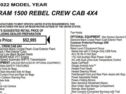 Used 2022 RAM 1500 Rebel w/ Rebel Level 2 Equipment Group image 16