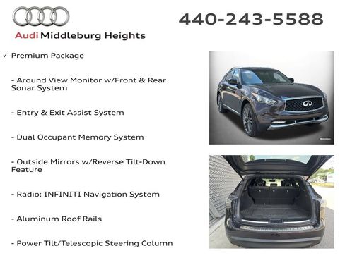 Used 2017 INFINITI QX70 AWD w/ Limited Package image 11