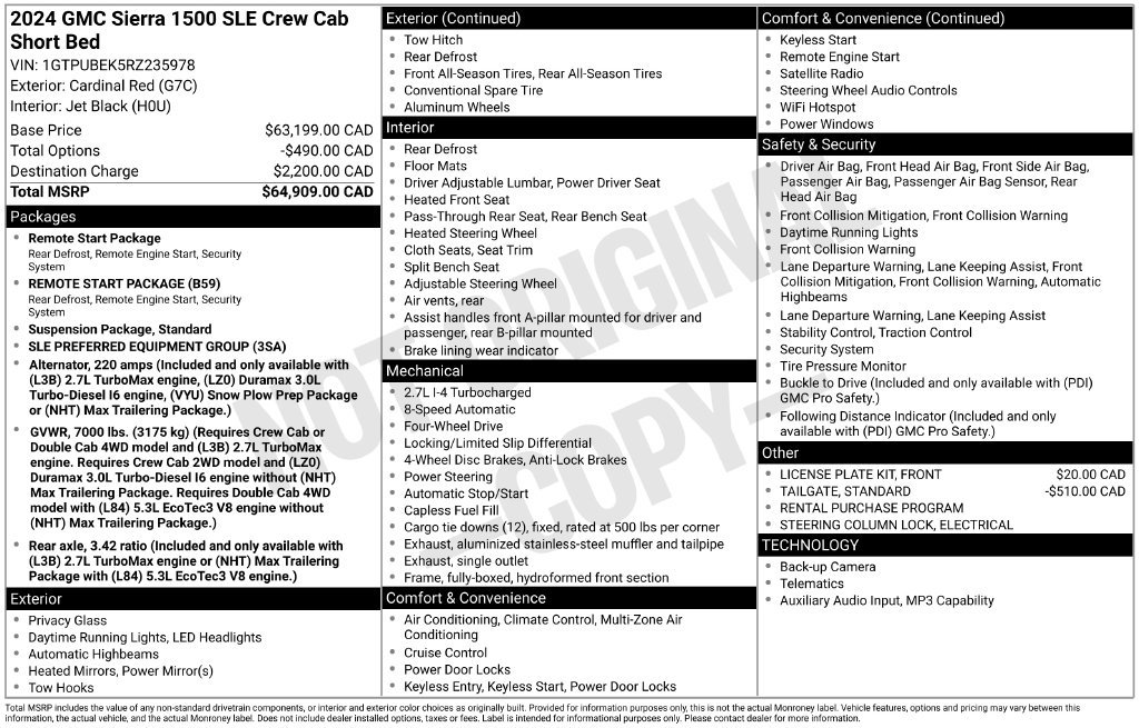 Used 2024 GMC Sierra 1500 SLE AWD/4WD image 38