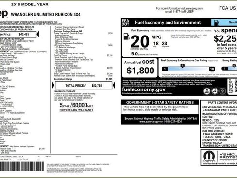 Used 2018 Jeep Wrangler Unlimited Rubicon w/ Dual Top Group image 14