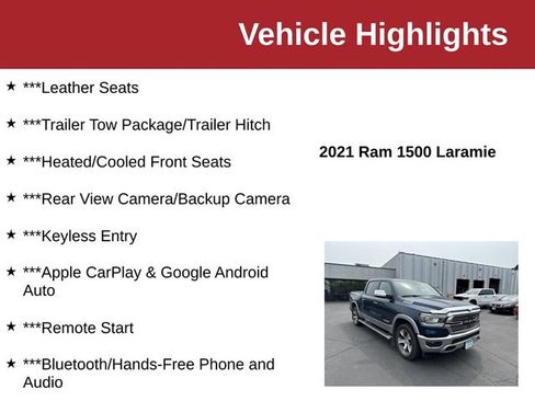 Used 2021 RAM 1500 Laramie AWD/4WD image 10