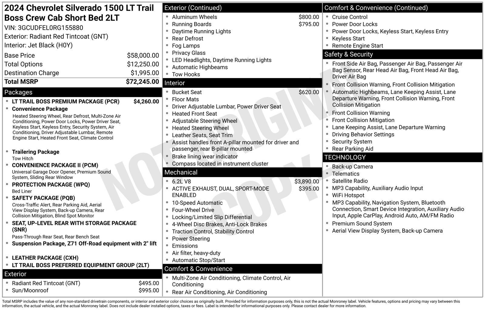 Certified 2024 Chevrolet Silverado 1500 LT Trail Boss w/ LT Trail Boss Premium Package AWD/4WD image 36
