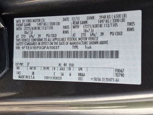 Used 2016 Ford F150 XLT w/ Equipment Group 302A Luxury image 27