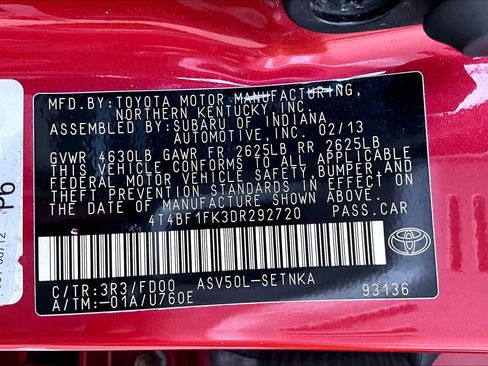 Used 2013 Toyota Camry LE FWD image 36