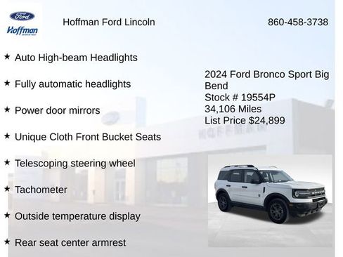 Certified 2024 Ford Bronco Sport Big Bend image 25