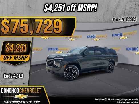 New 2026 Chevrolet Suburban RST w/ Sun And Tow Package image 1