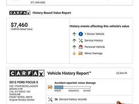 Used 2012 Ford Focus S image 2