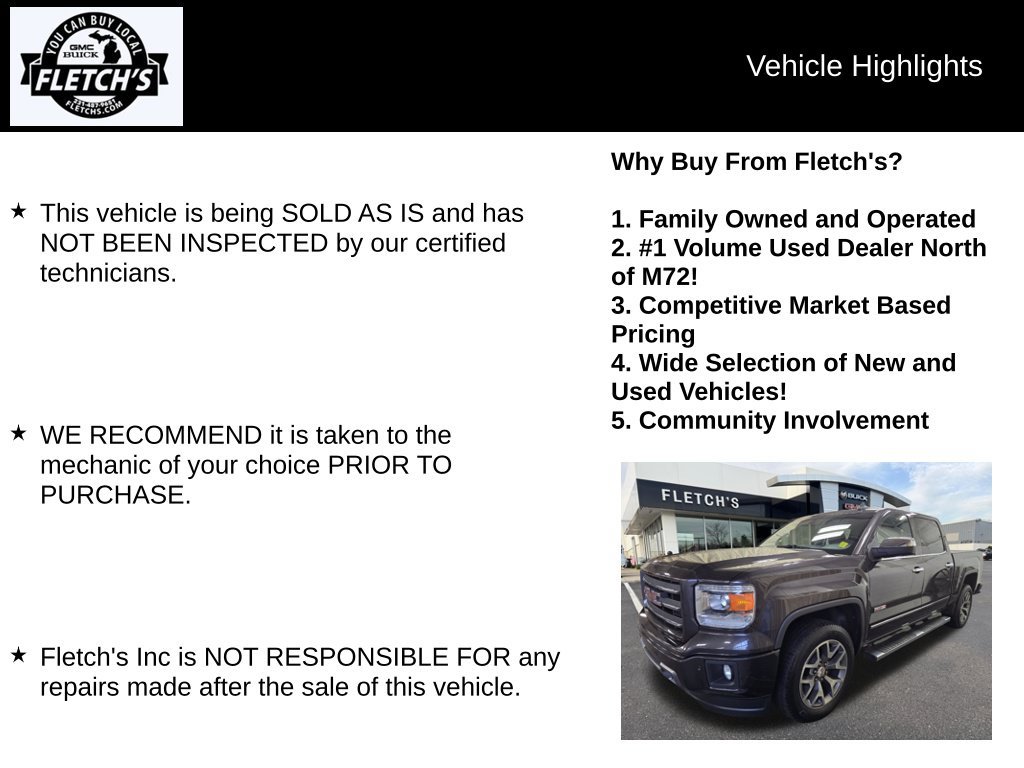 Used 2015 GMC Sierra 1500 SLT AWD/4WD image 2