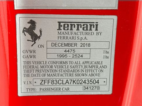 Certified 2019 Ferrari 812 Superfast image 28